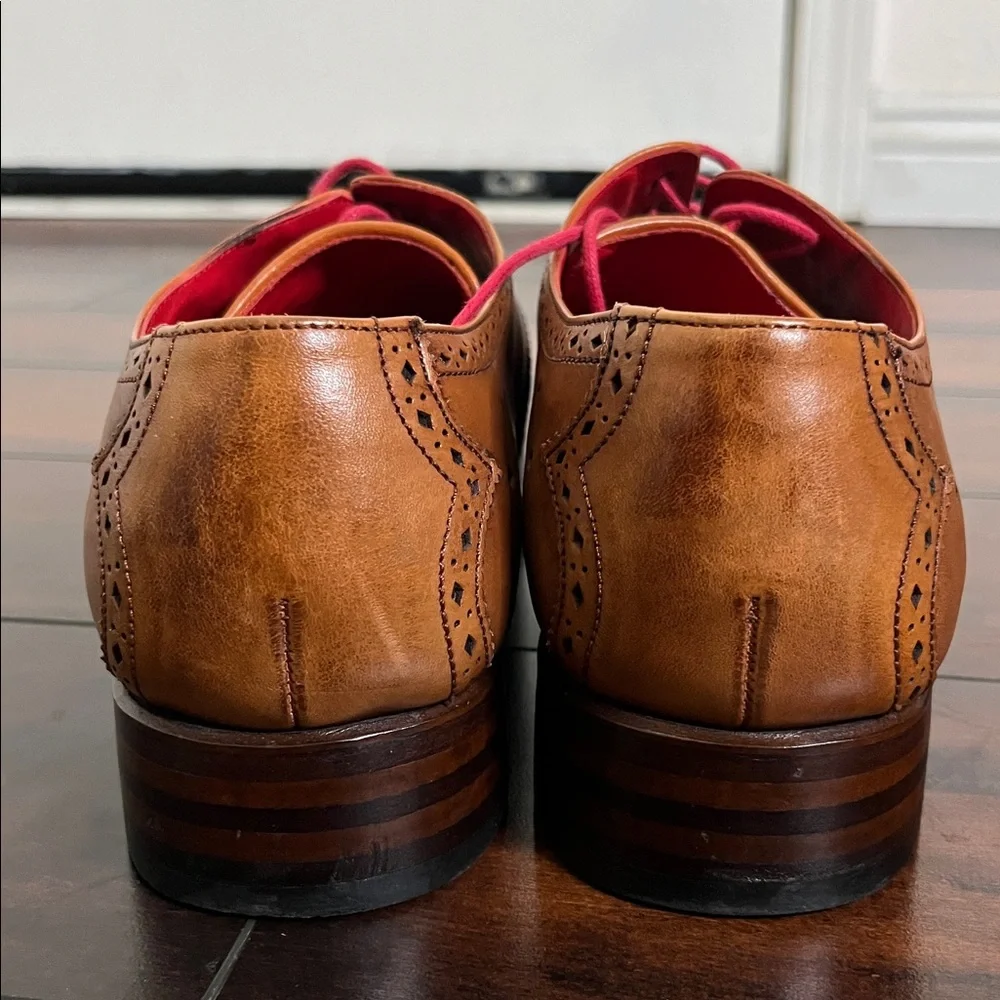 Jeffery West Dexter Harbour Leather Lace Up Shoe in Mahogany size‎ 9 Preppy